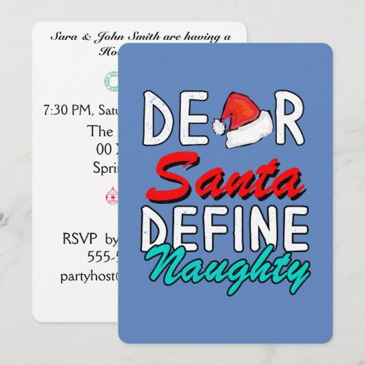 Beste Kerstman, bepaal het echte kerstontwerp Kaart (Voorkant / Achterkant)