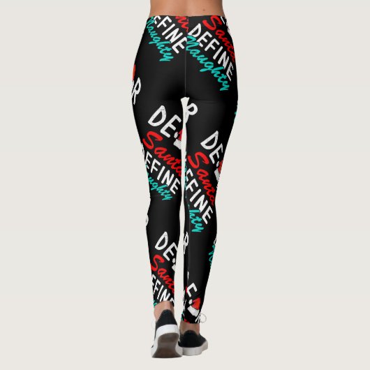 Beste Kerstman, bepaal het echte kerstontwerp Leggings (Achterkant)