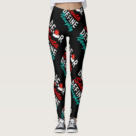 Beste Kerstman, bepaal het echte kerstontwerp Leggings (Voorkant)