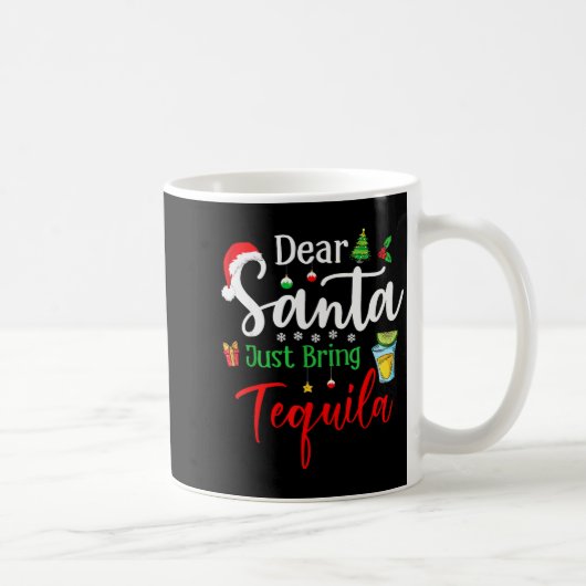Beste Kerstman Breng Alsjeblieft Tequila Grappig D Koffiemok (Rechts)