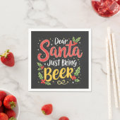 Beste Kerstman, Breng gewoon bier Kerstman Servet (Insitu)