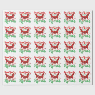 Beste Kerstman Breng gewoon de Paarden Funny Kerst Cadeaupapier