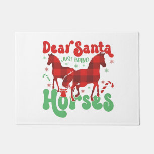 Beste Kerstman Breng gewoon de Paarden Funny Kerst Deurmat