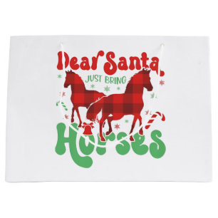 Beste Kerstman Breng gewoon de Paarden Funny Kerst Groot Cadeauzakje