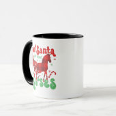 Beste Kerstman Breng gewoon de Paarden Funny Kerst Mok (Voorkant links)