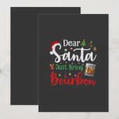 Beste Kerstman, breng gewoon een Kerstmis om Bourb Kaart (Voorkant / Achterkant)