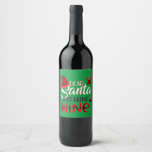 Beste Kerstman, breng gewoon een wijnlabel mee Wijn Etiket