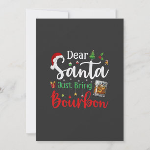 Beste Kerstman, breng gewoon Kerstmis met Bourbon  Bedankkaart