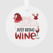 Beste kerstman, breng gewoon Ornament mee (achterkant)