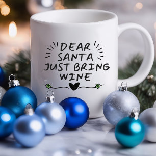 Beste Kerstman Breng gewoon Wijn Grappig Sarcast Mok
