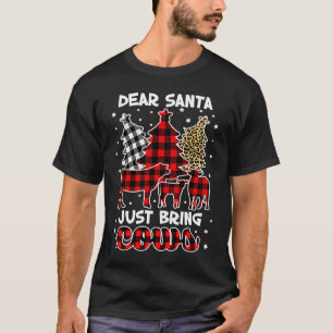 Beste kerstman, breng Koeien kerstbuffalo Red P T-shirt