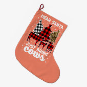 Beste kerstman, breng Koeien kerstbuffel mee Grote Kerstsok (Voorkant (Hangend))