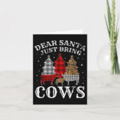 Beste kerstman, breng Koeien kerstbuffel mee Kaart (Voorkant)