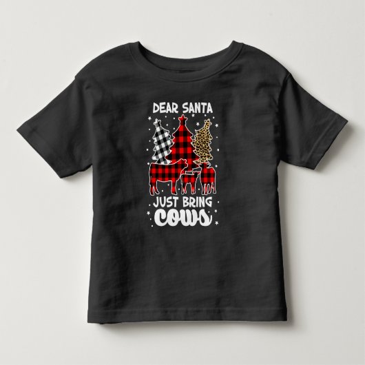 Beste kerstman, breng Koeien kerstbuffel mee Kinder Shirts (Voorkant)