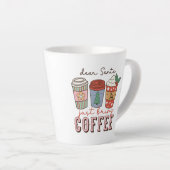 Beste kerstman, breng koffie mee latte mok (Rechterhoek)