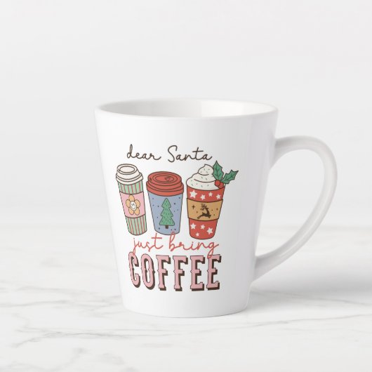 Beste kerstman, breng koffie mee latte mok (Rechts)