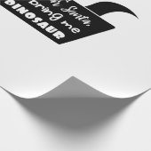 Beste kerstman, breng me gewoon een dinosaurus zwa cadeaupapier (Hoek)