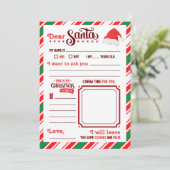“Beste Kerstman” Brief  Kaart (Staand voorkant)