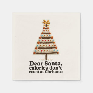 🍪 Beste Kerstman... Calorieën tellen niet Servett Servet