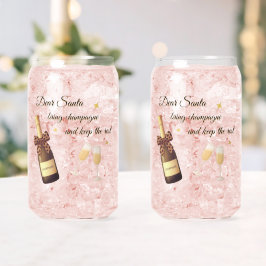 Beste Kerstman Champagne Design Blikvorm Glas