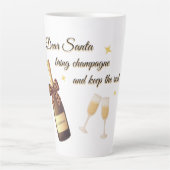 Beste Kerstman Champagne Design Latte Mok (Voorkant)
