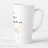 Beste Kerstman Champagne Design Latte Mok (Rechts)