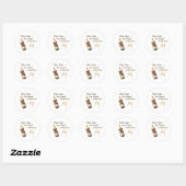Beste Kerstman Champagne Design Ronde Sticker (Vel)