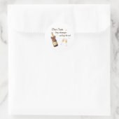 Beste Kerstman Champagne Design Ronde Sticker (Tas)