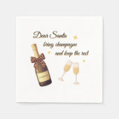 Beste Kerstman Champagne Design Servet (Voorkant)