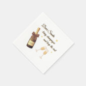 Beste Kerstman Champagne Design Servet (Hoek)