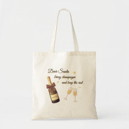 Beste Kerstman Champagne Design Tote Bag