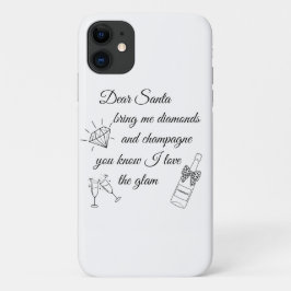 Beste Kerstman Champagne & Diamanten Lijn Kunst De Case-Mate iPhone Case