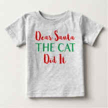 Beste kerstman, de kat deed het! Baby Shirt
