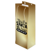 Beste Kerstman, de wijn heeft me het laten doen -  Cadeautas (Achterkant Gekanteld)