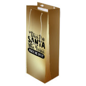 Beste Kerstman, de wijn heeft me het laten doen -  Cadeautas (Voorkant Gekanteld)