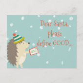 Beste Kerstman, definieer Goed! Grappig Kerstfeest Briefkaart (Voorkant)