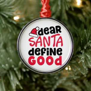 Beste Kerstman Definieer Goed Grappige Kerst Telef Metalen Ornament