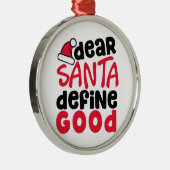 Beste Kerstman Definieer Goed Grappige Kerst Telef Metalen Ornament (Rechts)