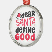 Beste Kerstman Definieer Goed Grappige Kerst Telef Metalen Ornament (Links)