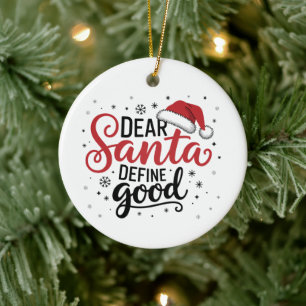 Beste Kerstman Definieer Goed Kerstmis Familie Xma Keramisch Ornament