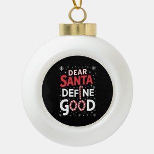Beste Kerstman Definieer Goed Kerstvakantie Kerstm Keramische Bal Ornament