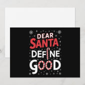Beste Kerstman Definieer Goed Kerstvakantie Xmas Feestdagenkaart (Voorkant / Achterkant)