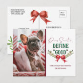 Beste Kerstman Definieer "Goed" Leuke Kerstfoto Feestdagenkaart (Voorkant / Achterkant)