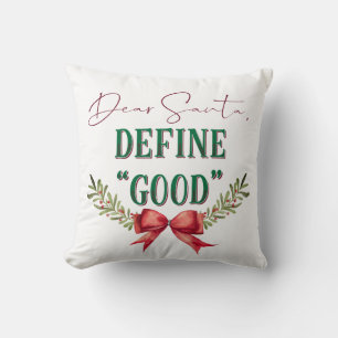 Beste Kerstman Definieer "Goed" Schattige Kersttyp Kussen