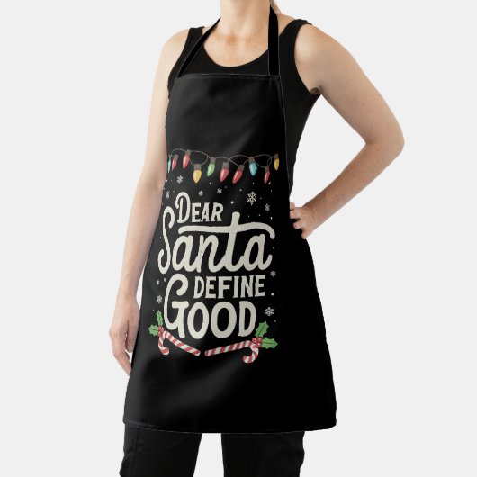 Beste Kerstman Definieer Goede Kerst Familie Match Schort (Insitu)