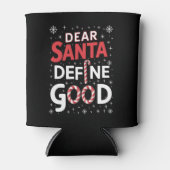 Beste Kerstman Definieer Goede Kerstvakantie Kerst Blikjeskoeler (Voorkant)