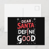 Beste Kerstman Definieer Goede Kerstvakantie Kerst Feestdagenkaart (Voorkant / Achterkant)