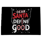 Beste Kerstman Definieer Goede Kerstvakantie Kerst Groot Cadeauzakje (Voorkant)