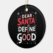 Beste Kerstman Definieer Goede Kerstvakantie Kerst Keramisch Ornament (Links)