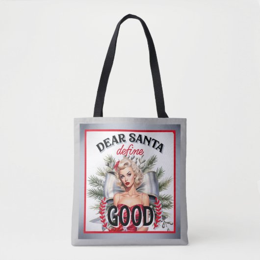 Beste Kerstman Definieer Goede Retro Pinup Tote Bag (Voorkant)